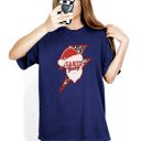 XXL Navy Santa Baby Lightning Bolt Christmas Retro Rock And Roll Vintage Holiday Vibe Comfort Colors Tee