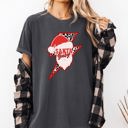 XXXL Pepper Dark Gray Santa Baby Lightning Bolt Christmas Retro Rock And Roll Vintage Holiday Vibe Comfort Colors Tee