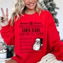 XL Red Santa Claus Is Coming To Town Newspaper Winter Snow Xmas Edition Vintage Graphic Sweatshirt