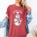  Snow Cute Bougie Snowman Christmas Winter Xmas Cozy Holiday Edition Comfort Colors Tee