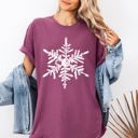 XL Berry Red Snowflake Beautiful Winter Christmas Snow Xmas Edition Vintage Holiday Design Comfort Colors Tee