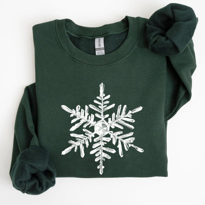 Snowflake Beautiful Winter Christmas Snow Xmas Cozy Holiday Pattern Graphic Sweatshirt