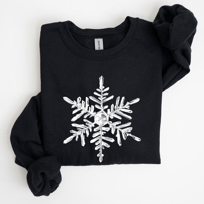 Snowflake Beautiful Winter Christmas Snow Xmas Cozy Holiday Pattern Graphic Sweatshirt