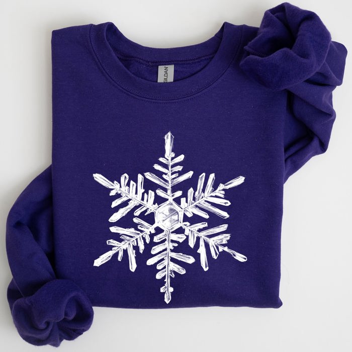Snowflake Beautiful Winter Christmas Snow Xmas Cozy Holiday Pattern Graphic Sweatshirt