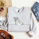 Small Ash Light Gray Snowman, Dog, Christmas, Winter, Santa, Xmas, Snow Graphic For Winter Holidays Sweatshirt