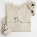 Large Sand Snowman, Dog, Christmas, Winter, Santa, Xmas, Snow Graphic For Winter Holidays Sweatshirt