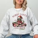 XXL Ash Light Gray Sorry Santa, I've Been Feral Raccoon With Presents For Christmas Holiday Sweatshirt