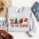  Tis The Season Christmas Football Santa Tree Coffee Winter Xmas Cozy Collection Sweatshirt