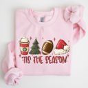  Tis The Season Christmas Football Santa Tree Coffee Winter Xmas Cozy Collection Sweatshirt