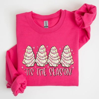 Tis The Season Christmas Cakes Santa Xmas Winter Holiday Cheer And Treats Sweatshirt