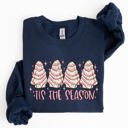  Tis The Season Christmas Cakes Santa Xmas Winter Holiday Cheer And Treats Sweatshirt