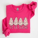 XXXL Heliconia Bright Pink Tis The Season Christmas Cakes Santa Xmas Winter Holiday Cheer And Treats Sweatshirt