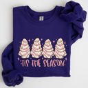 Small Purple Tis The Season Christmas Cakes Santa Xmas Winter Holiday Cheer And Treats Sweatshirt