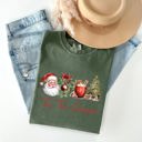 XXXL Moss Dark Green Tis The Season Retro Santa Coffee Christmas Tree Xmas Holiday Edition Comfort Colors Tee