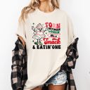 XXL Ivory Cream Torn Between Looking Like A Snack And Eating One Christmas Cakes Santa Winter Xmas Comfort Colors Tee