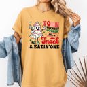 Large Mustard Torn Between Looking Like A Snack And Eating One Christmas Cakes Santa Winter Xmas Comfort Colors Tee