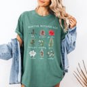 XXXL Light Green Winter Botanicals Holly Poinsettia Pine Tree Snow Xmas Holiday Floral Comfort Colors Tee