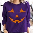  Jack-O-Lantern Girl Pumpkin Halloween Spooky Cute Trick Or Treat Witch Sweatshirt