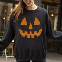 Small Black Jack-O-Lantern Pumpkin Halloween Spooky Trick Or Treat Witch Costume Festive Holiday Night Spookiness Sweatshirt