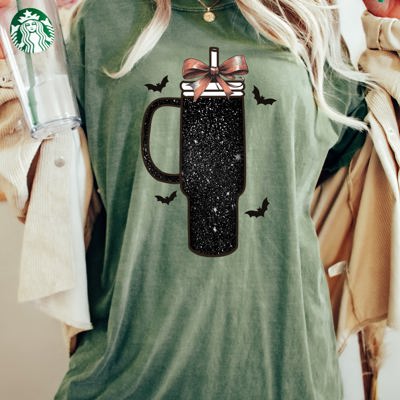 Tumbler Coffee Lover Vintage Western Witch Halloween Meme Costume Comfort Colors Tee