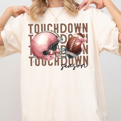 Touchdown Football Skeleton Ghost Vintage Western Witch Aesthetic Meme Halloween Costume Comfort Colors Tee