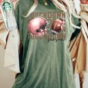 XXXL Moss Dark Green Touchdown Football Skeleton Ghost Vintage Western Witch Aesthetic Meme Halloween Costume Comfort Colors Tee
