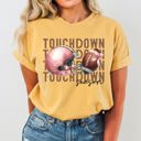 XXXL Mustard Touchdown Football Skeleton Ghost Vintage Western Witch Aesthetic Meme Halloween Costume Comfort Colors Tee