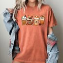 Medium Yam Coffee Lover Pumpkin Spice Fall Western Witch Halloween Costume Comfort Colors Tee