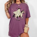 Medium Berry Red Cowboy Ghost Riding Horse Western Witch Halloween Costume Meme Aesthetic Comfort Colors Tee
