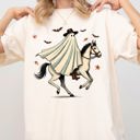 XXL Ivory Cream Cowboy Ghost Riding Horse Western Witch Halloween Costume Meme Aesthetic Comfort Colors Tee