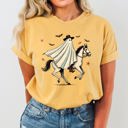 XXL Mustard Cowboy Ghost Riding Horse Western Witch Halloween Costume Meme Aesthetic Comfort Colors Tee