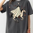 Medium Pepper Dark Gray Cowboy Ghost Riding Horse Western Witch Halloween Costume Meme Aesthetic Comfort Colors Tee