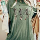 XXL Moss Dark Green Dancing Cowboy Skeletons Western Witch Halloween Costume Inspired Design Comfort Colors Tee
