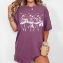 Medium Berry Red Dancing Skeletons Bride Western Witch Meme Halloween Costume Graphic Comfort Colors Tee
