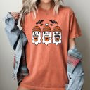 Medium Yam Cute Coffee Lover Ghosts Western Witch Aesthetic Meme Halloween Costume Comfort Colors Tee