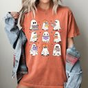 Medium Yam Book Lover Ghosts Reading Western Witch Meme Halloween Costume Comfort Colors Tee
