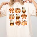  Coffee Pumpkin Bow Western Witch Aesthetic Meme Halloween Costume Comfort Colors Tee