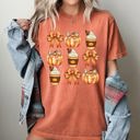 Large Yam Coffee Pumpkin Bow Western Witch Aesthetic Meme Halloween Costume Comfort Colors Tee