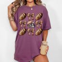 Large Berry Red Football Bow Western Witch Meme Halloween Costume Design Collection Comfort Colors Tee