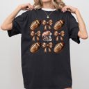 Medium Black Football Bow Western Witch Meme Halloween Costume Design Collection Comfort Colors Tee