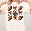 Large Ivory Cream Football Bow Western Witch Meme Halloween Costume Design Collection Comfort Colors Tee