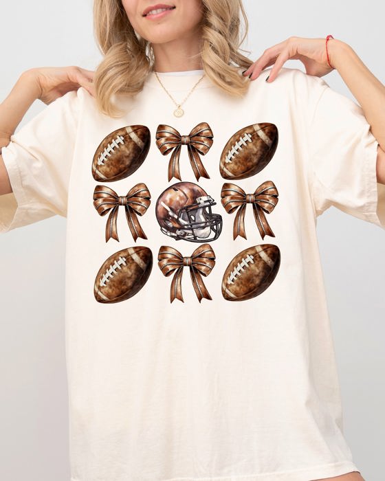 Football Bow Western Witch Meme Halloween Costume Design Collection Comfort Colors Tee