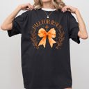 Medium Black Fall For Jesus Bow Christian Western Witch Meme Halloween Costume Comfort Colors Tee