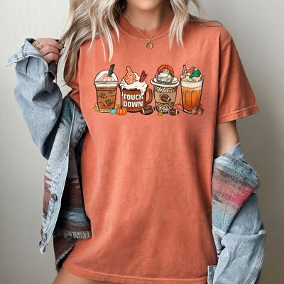 Touchdown Coffee Vintage Western Witch Aesthetic Meme Halloween Costume Comfort Colors Tee