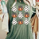  Mini Ghosts And Pumpkins Western Witch Halloween Limited Edition Comfort Colors Tee