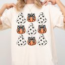 Small Ivory Cream Mini Ghosts And Pumpkins Western Witch Halloween Limited Edition Comfort Colors Tee