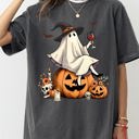 XXL Pepper Dark Gray Ghost On Pumpkin Wine Western Witch Meme Halloween Costume Graphic Comfort Colors Tee