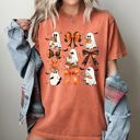  Cute Ghosts Book Lover Western Witch Halloween Costume Aesthetic Meme Comfort Colors Tee