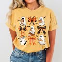 Small Mustard Cute Ghosts Book Lover Western Witch Halloween Costume Aesthetic Meme Comfort Colors Tee