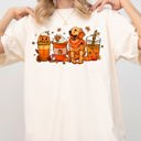 XL Ivory Cream Coffee Lover Dog Golden Retriever Halloween Skeleton Western Witch Meme Costume Comfort Colors Tee